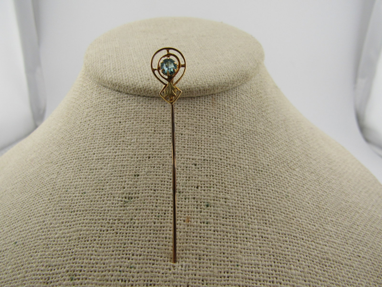Vintage 10kt Blue Stone Stick Pin, Early 1900's (1 of 6)
