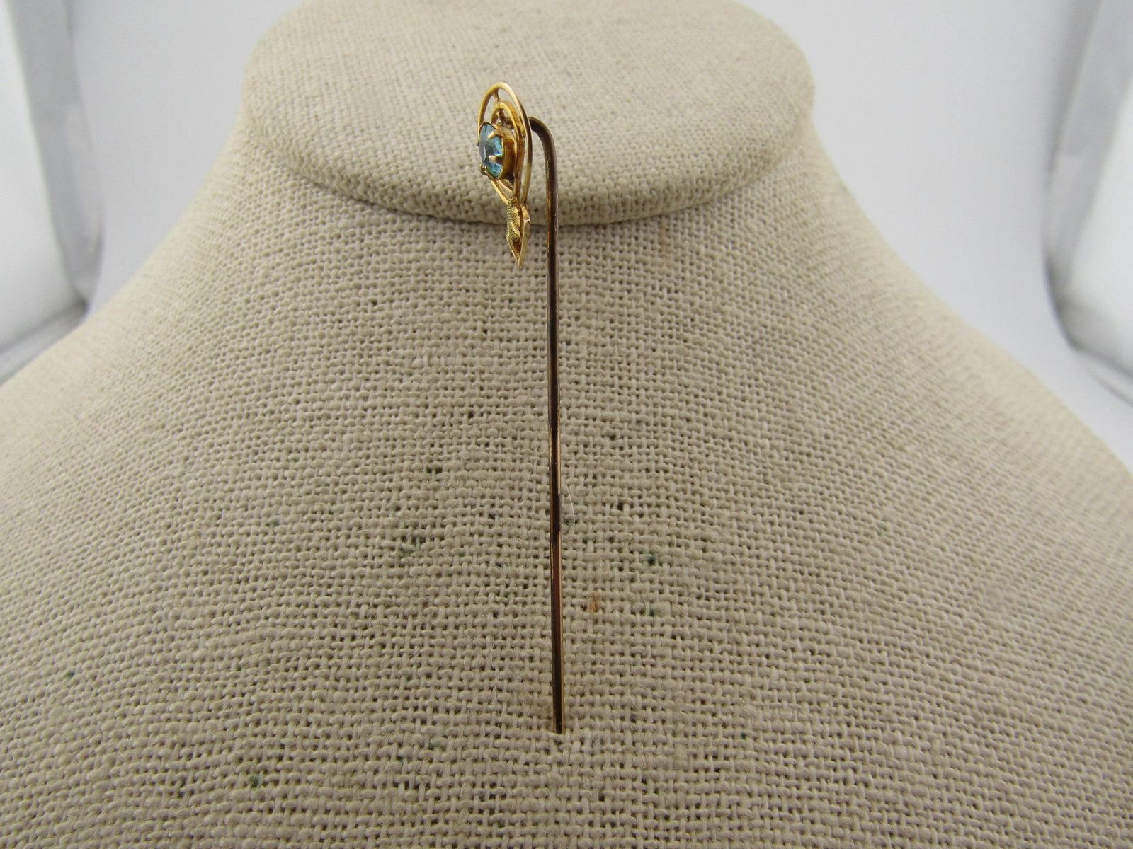 Vintage 10kt Blue Stone Stick Pin, Early 1900's - 2