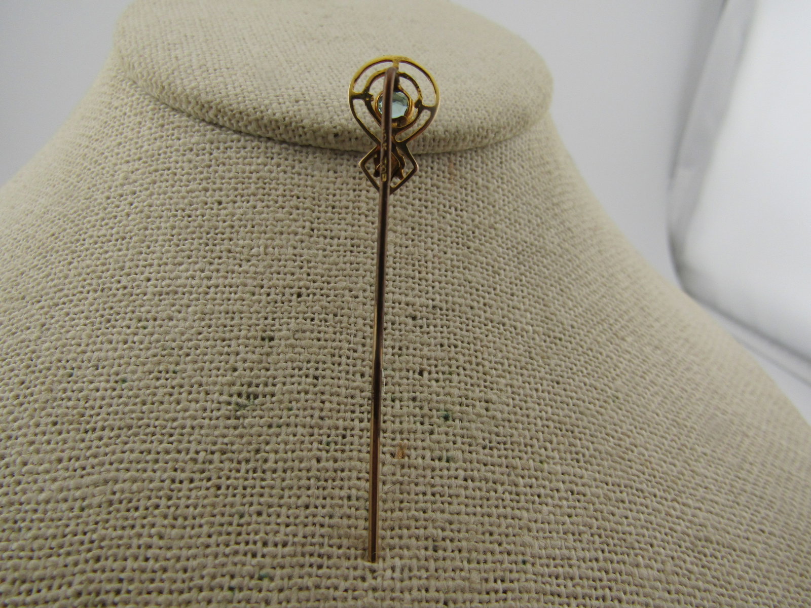 Vintage 10kt Blue Stone Stick Pin, Early 1900's - 4
