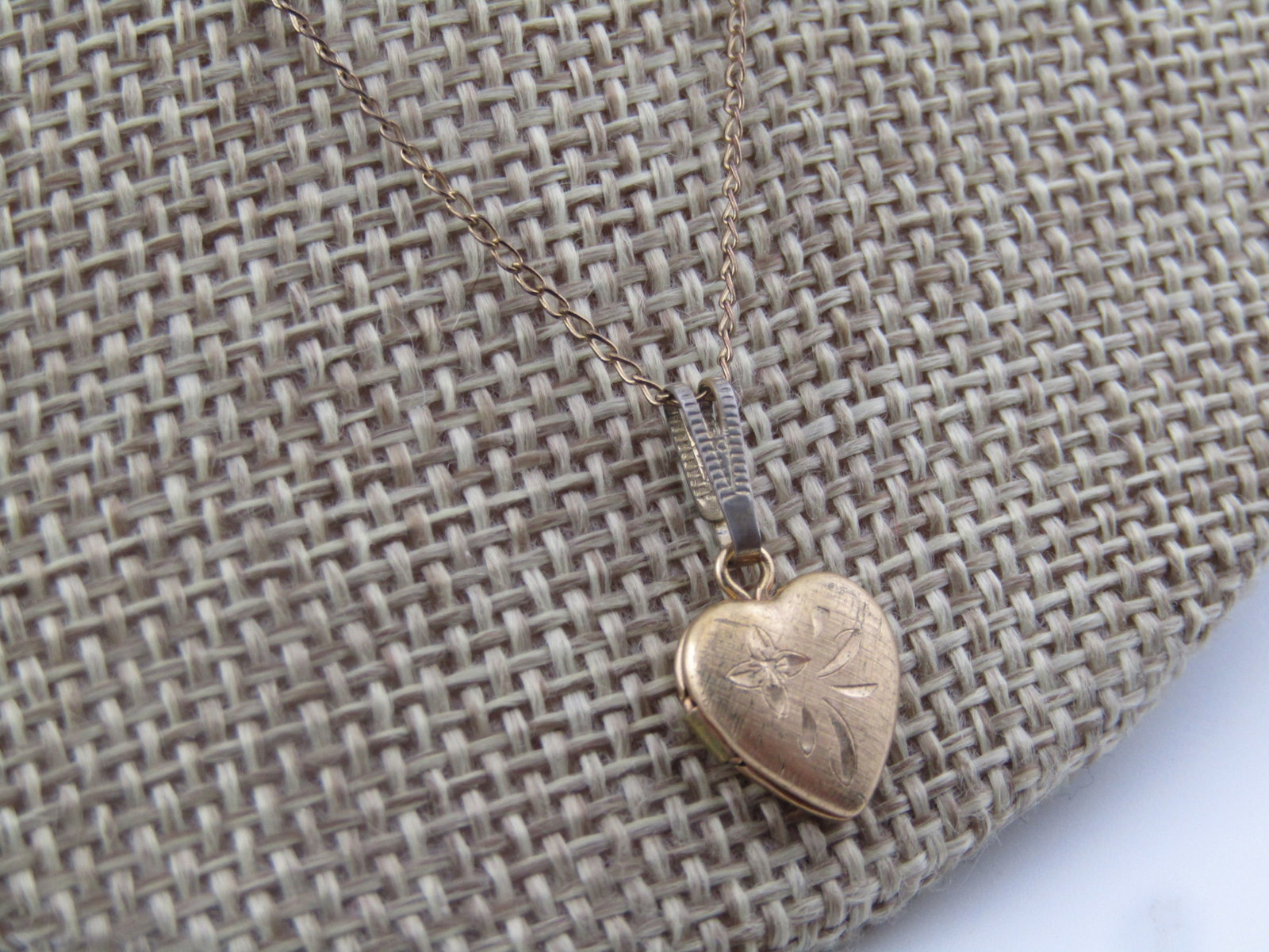 Vintage 12kt G.F. Heart Locket Necklace, 18.5", Signed B.A.B., 1950's-1960's - 4