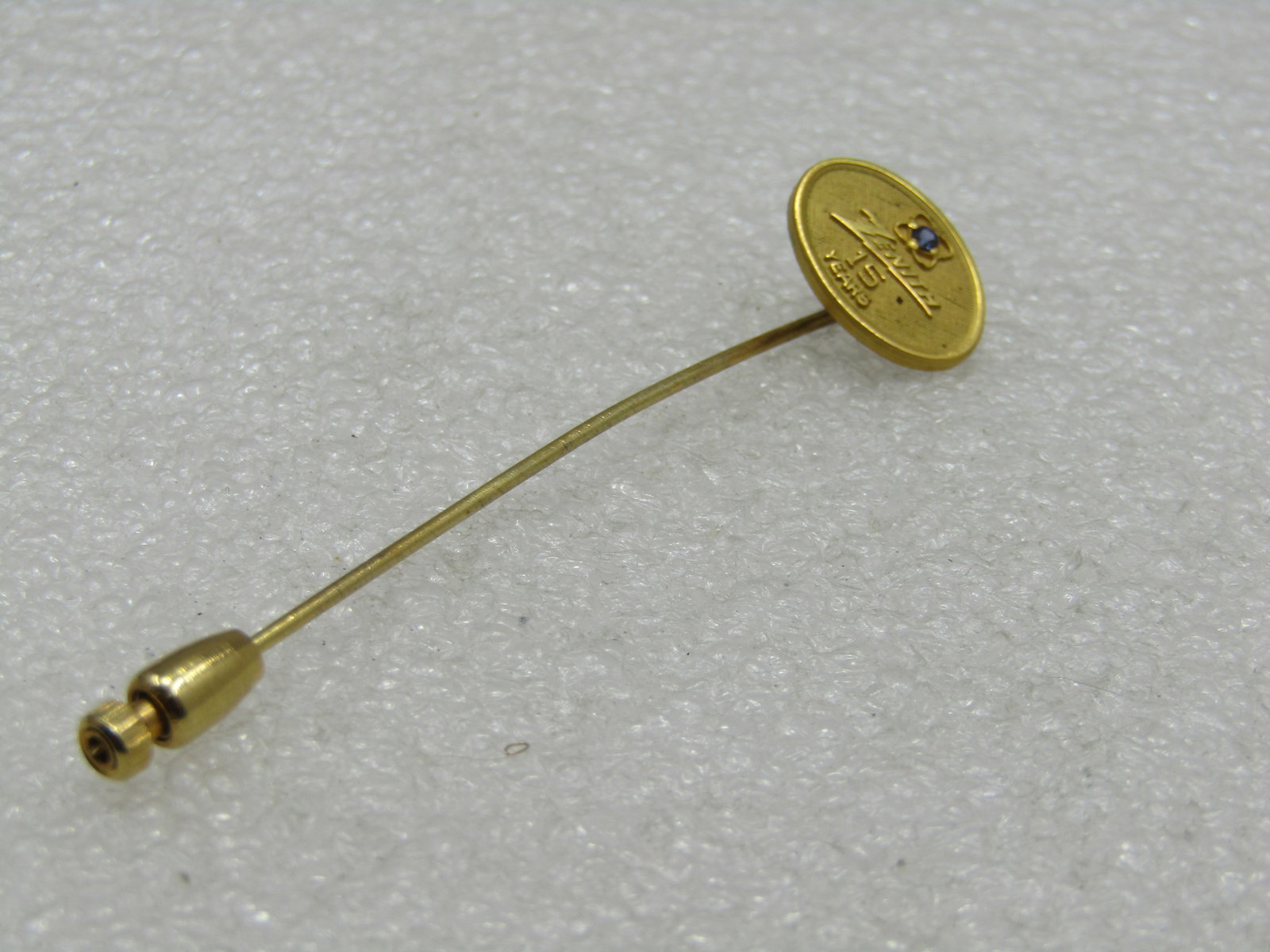 Vintage 10kt G.F. Zenith Sapphire 15 Year Stick Pin (1 of 5)