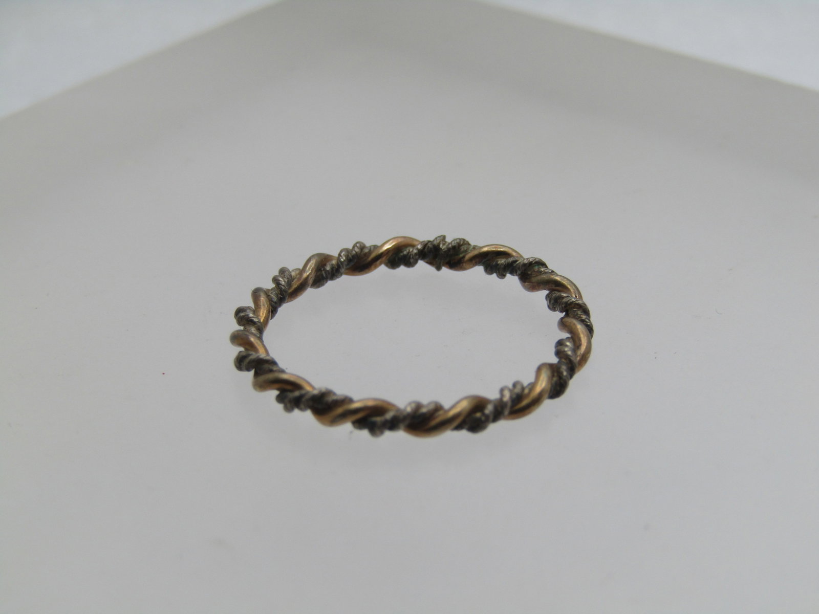 Vintage Sterling Gold Plated Twisted Ring, Sz. 7, 1960's-1970's - 5