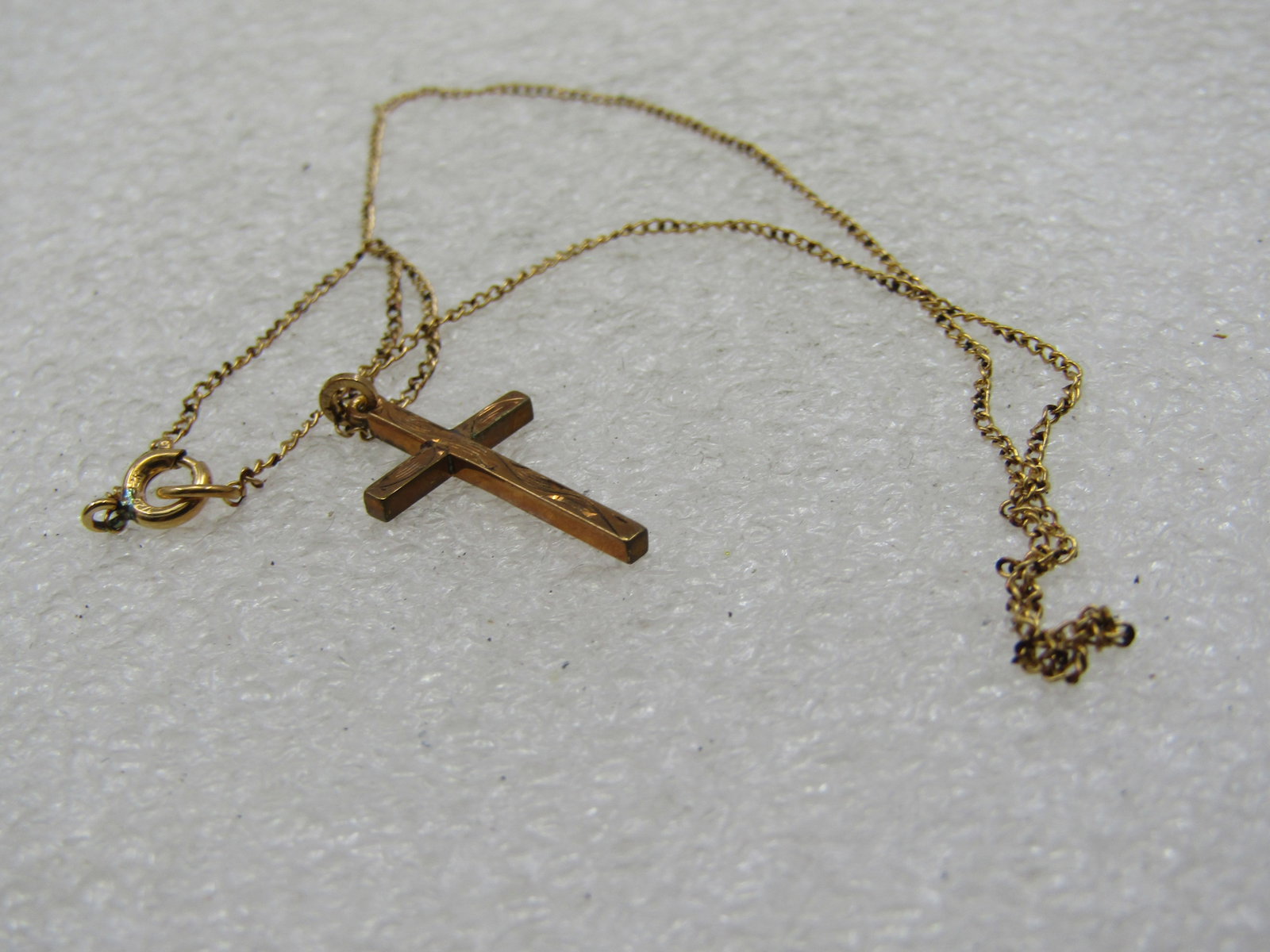 Vintage Youth 12kt G.F. Cross Necklace, Le Stage, 13" - 3