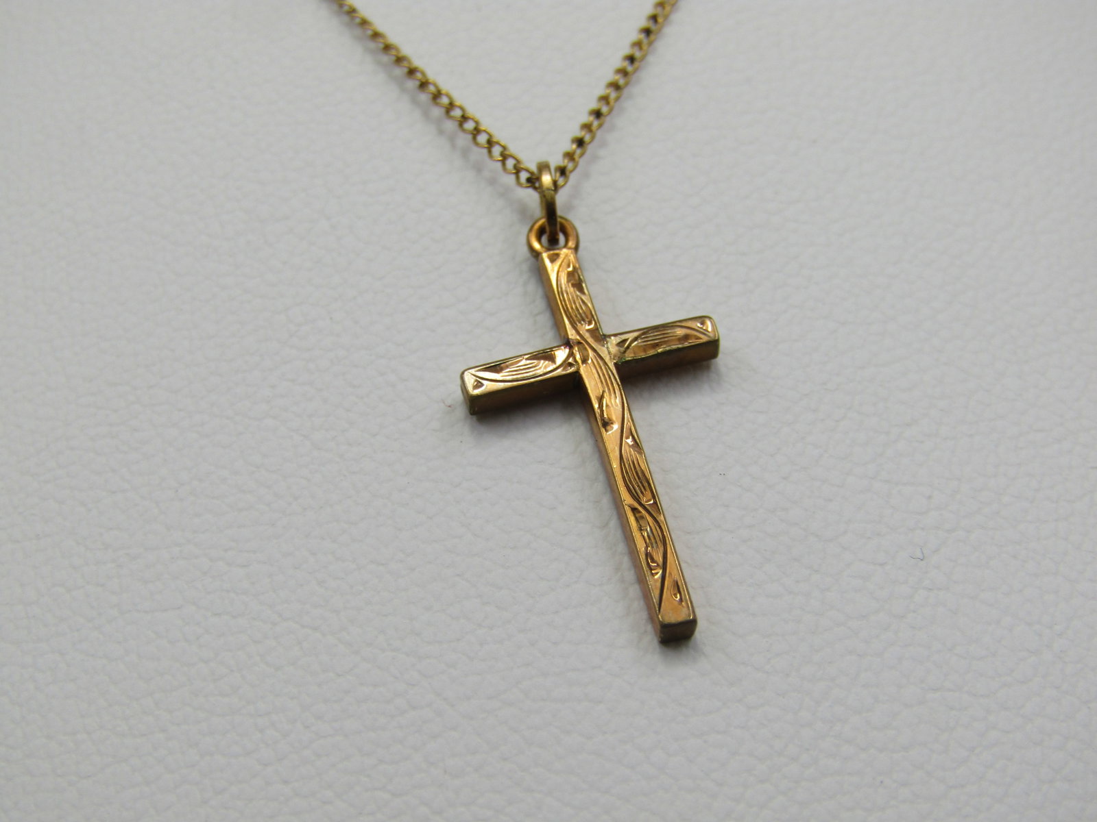 Vintage Youth 12kt G.F. Cross Necklace, Le Stage, 13" - 6