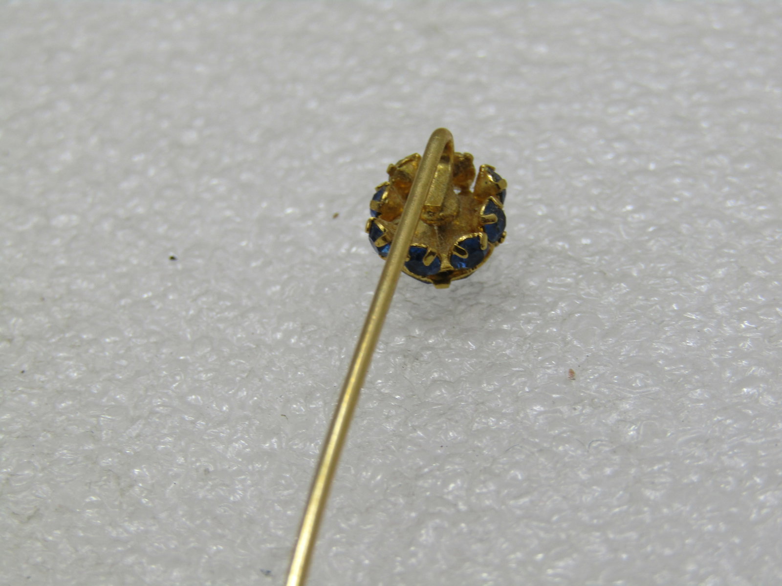 Vintage Blue Rhinestone Stick Pin, 1920's-1930's - 5