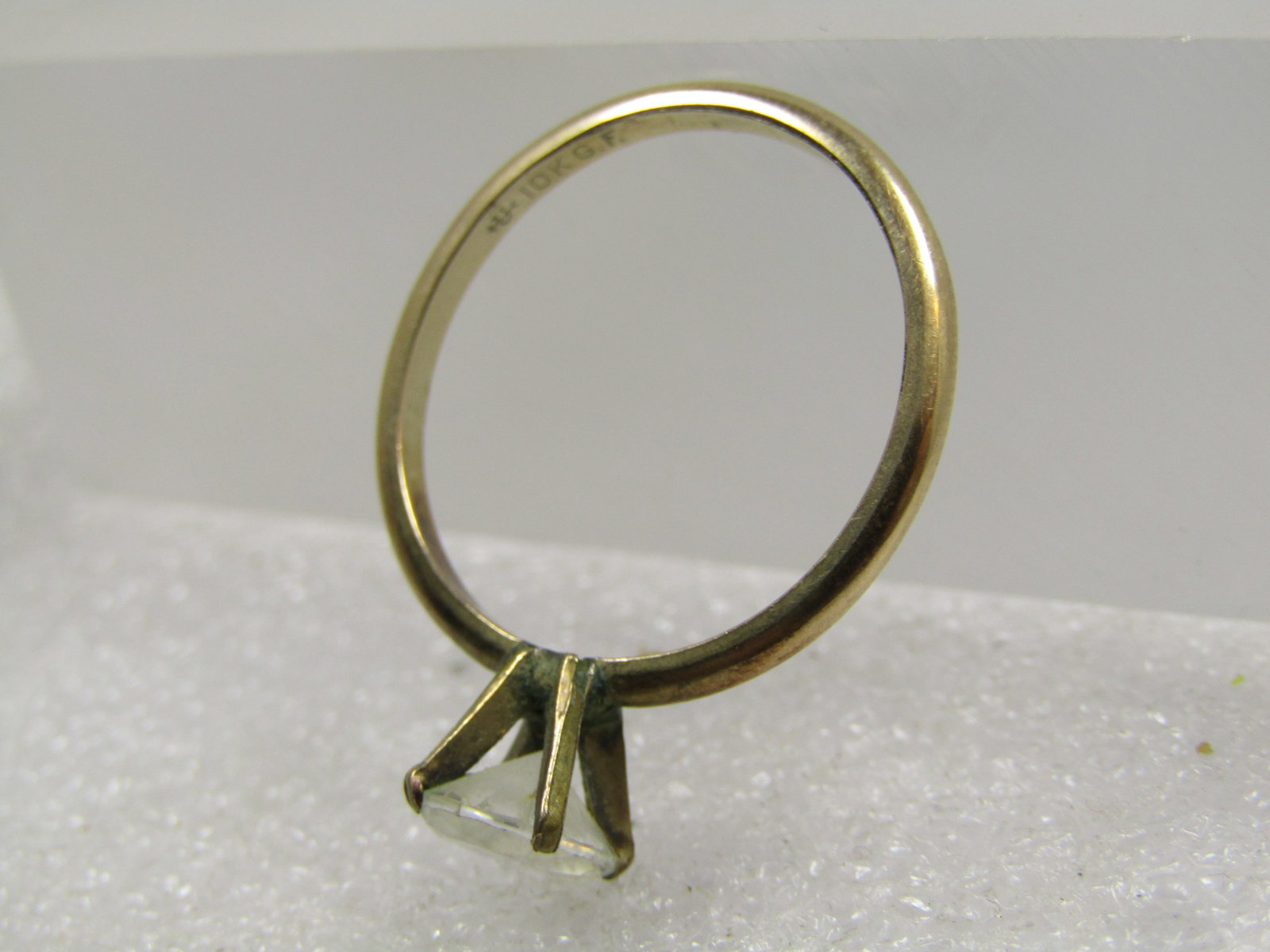 Vintage 10kt G.F. Engagment Ring, Sz. 10.5, Signed Uncas, 1960's-1970's - 5