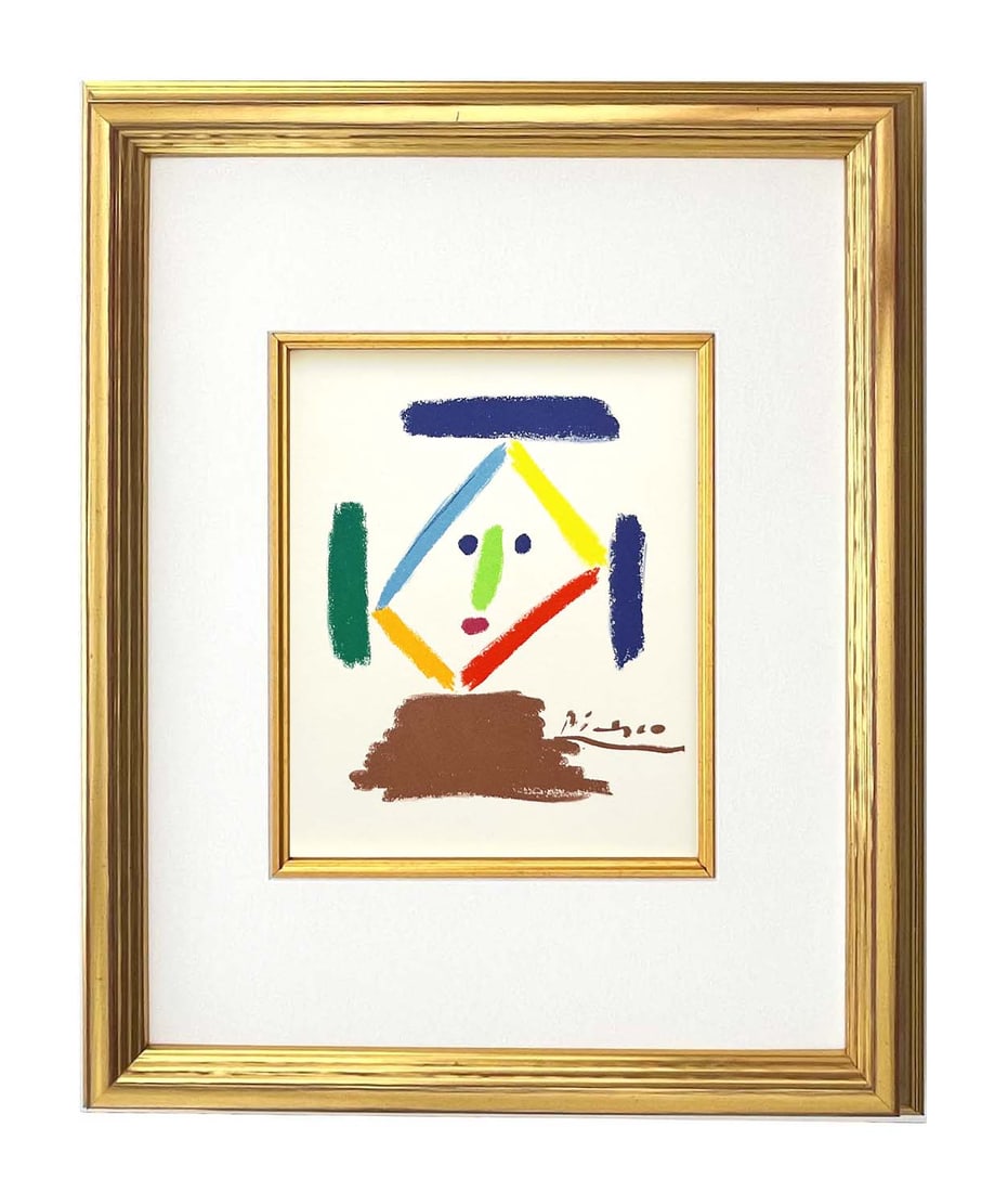 Picasso Lithograph 135 The Nun Framed: Title: The Nun Artist: Pablo Picasso Country: Spain Medium: Lithograph 135 Marks: Signed in plate, not numbered Paper Size: 13.70 x 9.50 inch Printed: 1968 on velum paper Provenance: Stories Without