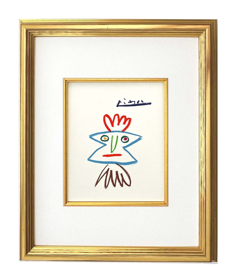 Picasso Lithograph 139 For the city not for Helena Framed - 3