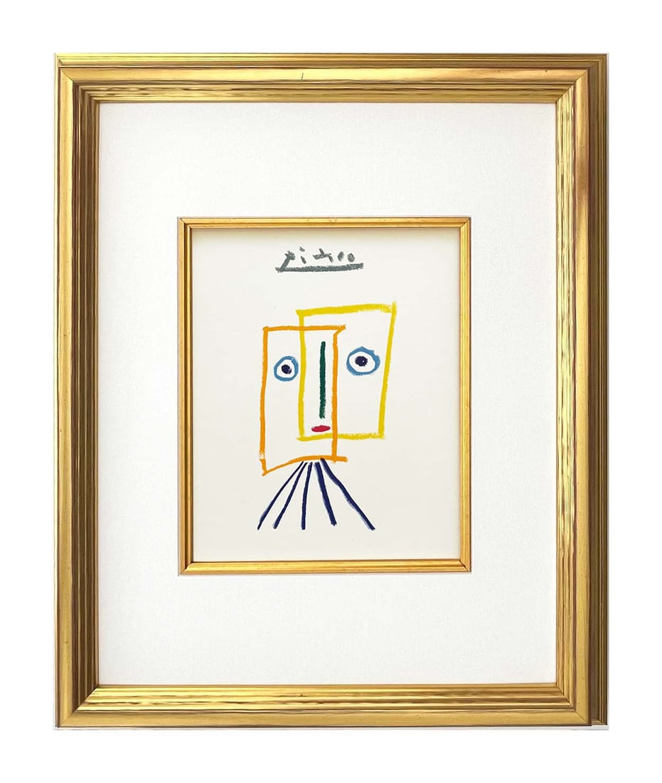 Picasso Lithograph 151 The muse and the river Framed: Title: The muse and the river Artist: Pablo Picasso Country: Spain Medium: Lithograph 151 Marks: Signed in plate, not numbered Paper Size: 13.70 x 9.50 inch Printed: 1968 on velum paper Provenan
