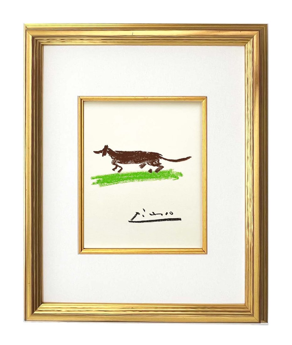 Picasso Lithograph 51 The dog of David Framed - 3
