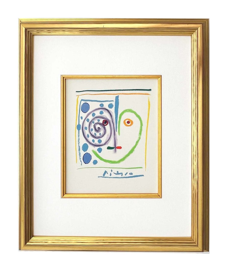 Picasso Lithograph 77 This is my heart Framed - 3