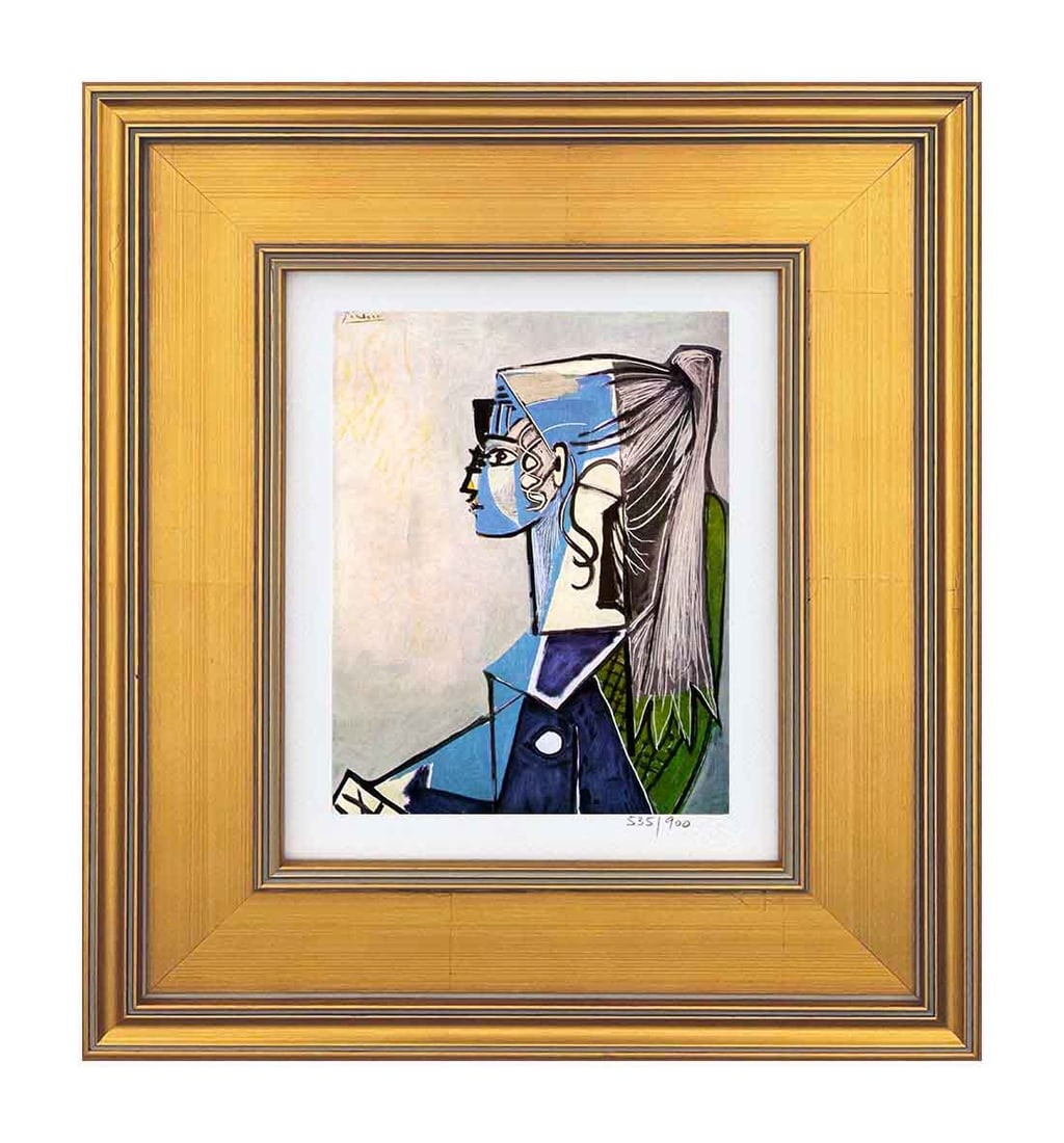 Pablo Picasso Portrait of Sylvette Limited Edition Framed: Artist: Pablo Picasso Country: Spain Title: Portrait of sylvette Medium: Giclees Marks: Limited Edition numbered, not signed Paper: Arches paper 10 x 8 inches Printed: 2002 in the USA by the Fine Art 