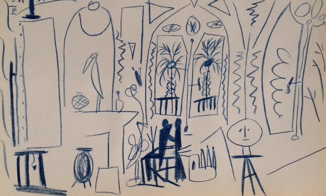 Picasso Sketchbook Carnet de la Californie Print # 3 dated 15/11/1955: Title: Untitled No 3 dated 15/11/1955 Artist: Pablo Picasso Country: Spain Medium: Offset print Marks: Not Signed Paper Size: 16.5 x10.5 inch Published: Edition Cercle D'Art France 1999 Provenan