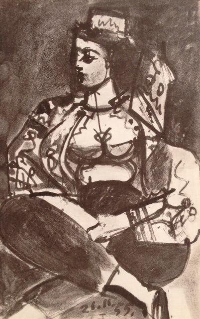 Picasso Sketchbook Carnet de la Californie 1 dated 21/11/1955