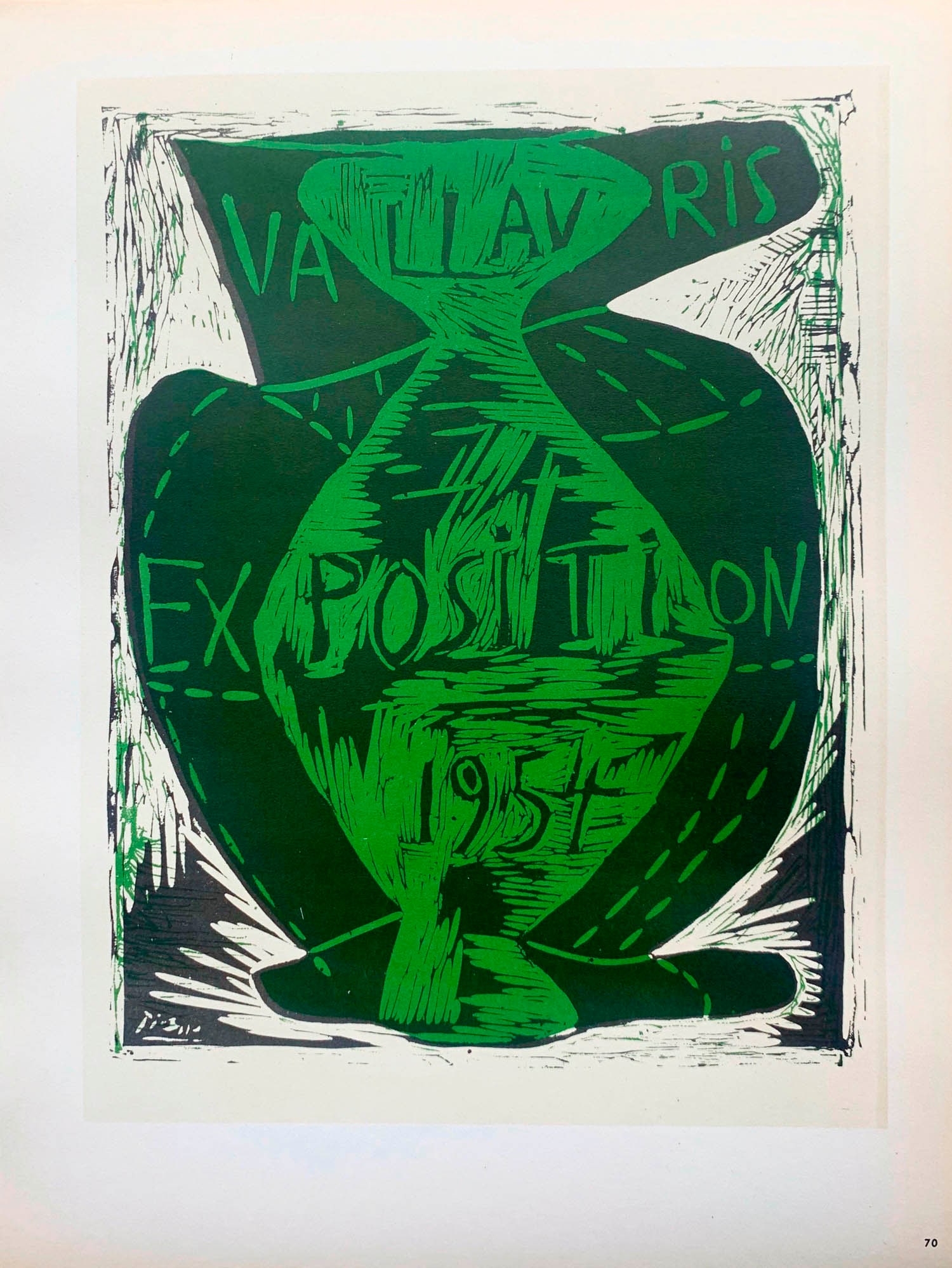 Picasso Lithograph 70 Exposition Vallauris 1954 Art in posters