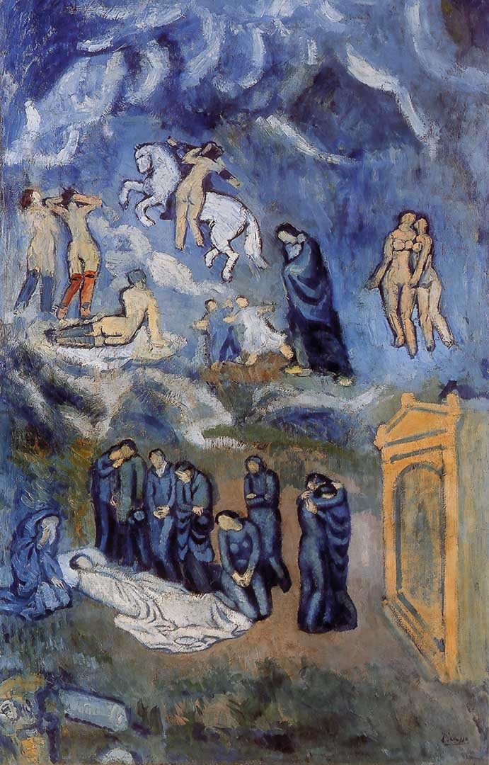 Picasso The burial of Casagena Giclee Numbered Edition: Artist: Pablo Picasso Title: The burial of Casagena Medium: Giclee Marks: L.E numbered Paper size: watercolor paper 19 x 13 inch Printed: 2002 by Fine Art Museum Condition: Fine - Pristine Certi