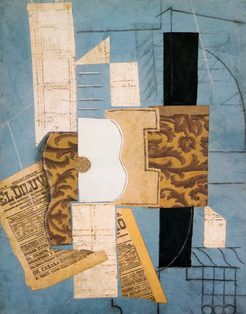 Picasso Guitar Giclee Numbered Edition: Artist: Pablo Picasso Title: Guitar Medium: Giclee Marks: L.E numbered Paper size: watercolor paper 19 x 13 inch Printed: 2002 by Fine Art Museum Condition: Fine - Pristine Certificate of Authenticit