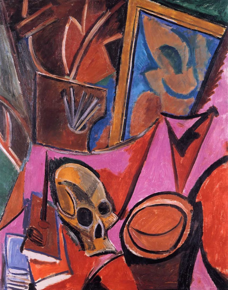 Picasso Still life with a skull Giclee Numbered Edition: Artist: Pablo Picasso Title: Still life with a skull Medium: Giclee Marks: L.E numbered Paper size: watercolor paper 19 x 13 inch Printed: 2002 by Fine Art Museum Condition: Fine - Pristine Certific