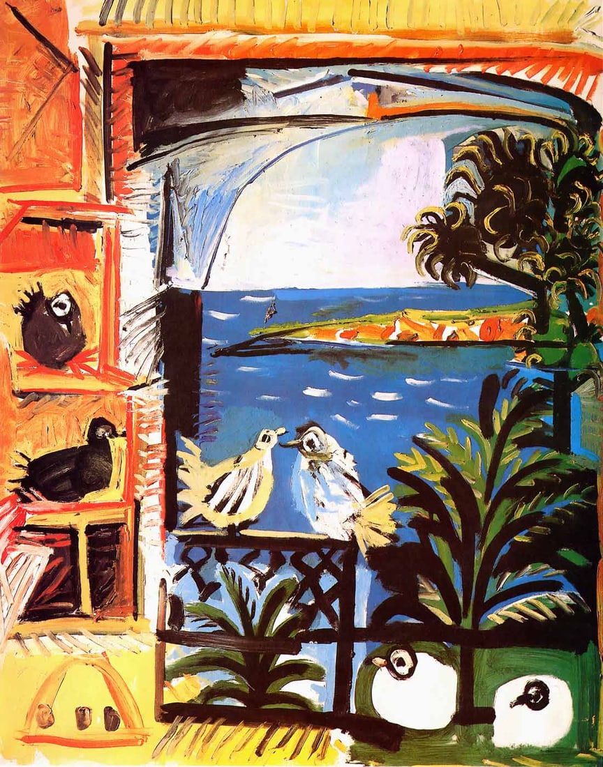 Picasso The pigeons Giclee Numbered Edition: Artist: Pablo Picasso Title: The pigeons Medium: Giclee Marks: L.E numbered Paper size: watercolor paper 19 x 13 inch Printed: 2002 by Fine Art Museum Condition: Fine - Pristine Certificate of Authen