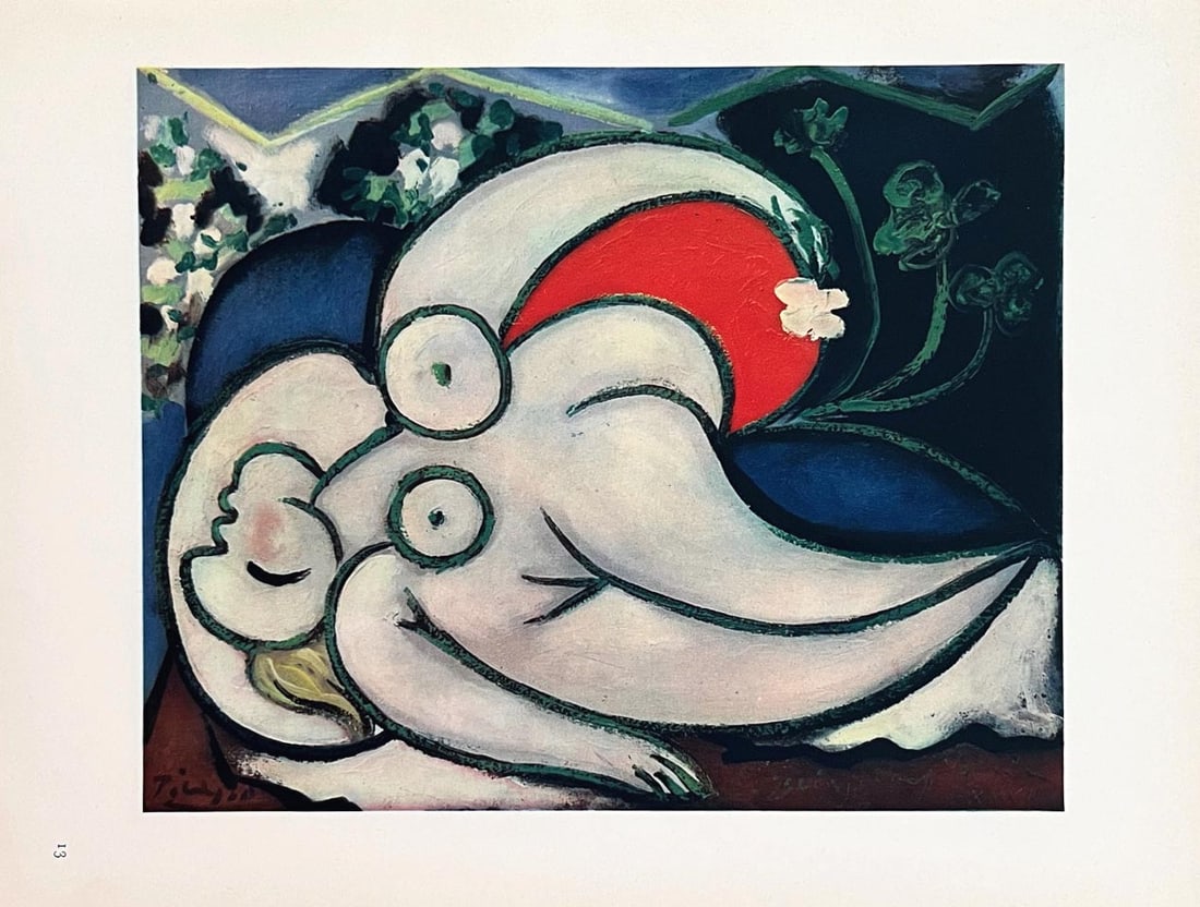 Picasso HelioGravure 13 Nu de 1946: Artist: Pablo Picasso Title: Figure Medium: Heliogravure 13 Marks: Signed in plate, not numbered Paper Size: 10.50 x 8.50 inch Printed: 1946 on vellum paper in France Provenance: Picasso 1946, Paris