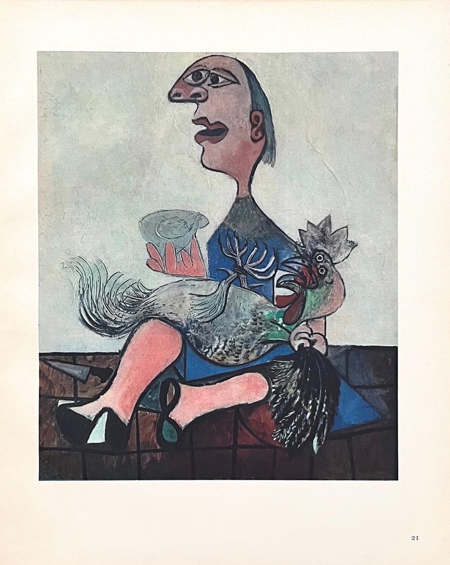Picasso HelioGravure 21 Femme au Chapeau 1946: Artist: Pablo Picasso Title: Femme au Chapeau Medium: Heliogravure 20 Marks: Signed in plate, not numbered Paper Size: 10.50 x 8.50 inch Printed: 1946 on vellum paper in France Provenance: Picasso 194