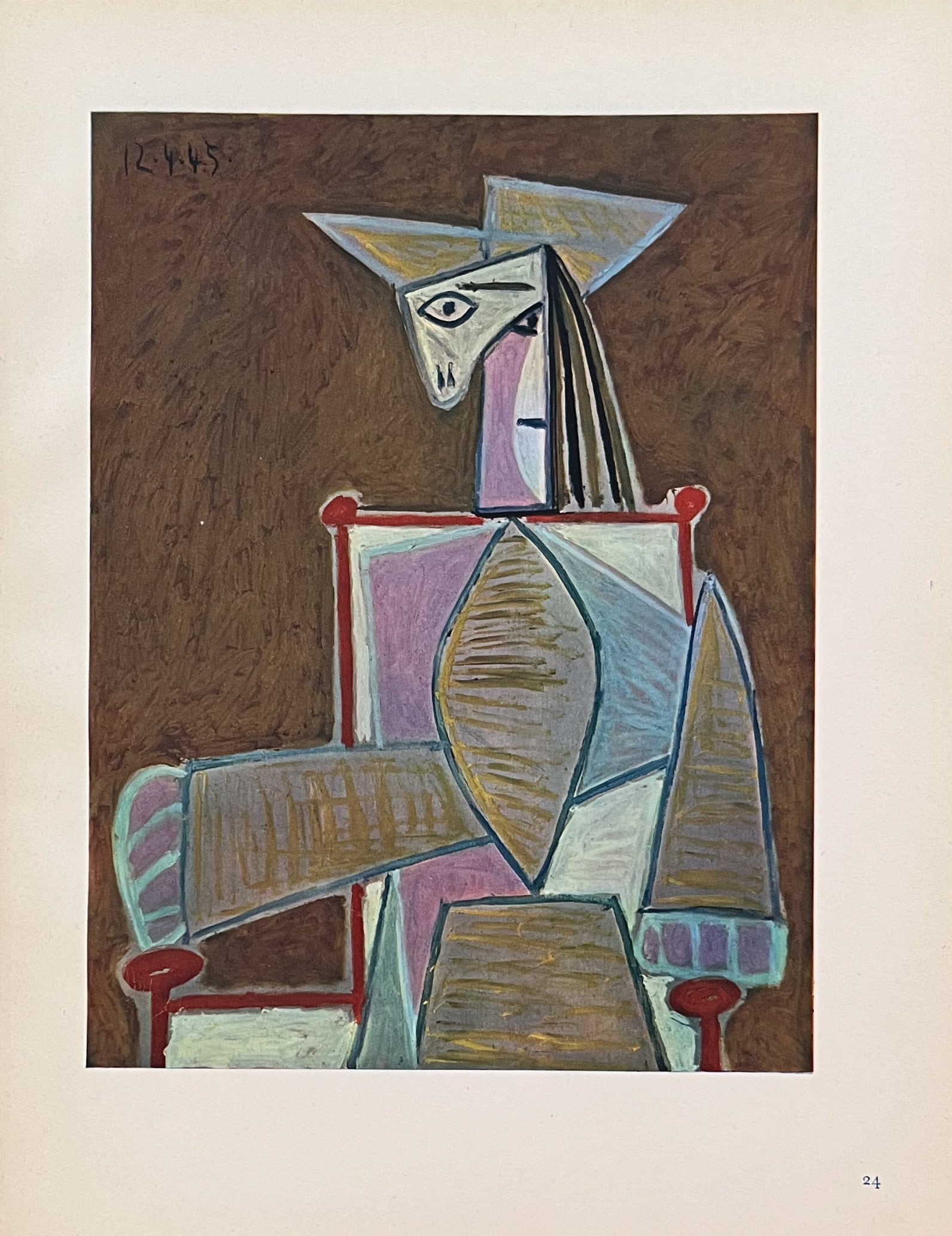 Picasso Heliogravure 24 Figure 1946: Artist: Pablo Picasso Title: Figure Medium: Heliogravure 24 Marks: Not signed, not numbered Paper Size: 10.50 x 8.50 inch Printed: 1946 on vellum paper in France Provenance: Picasso 1946 Paris C