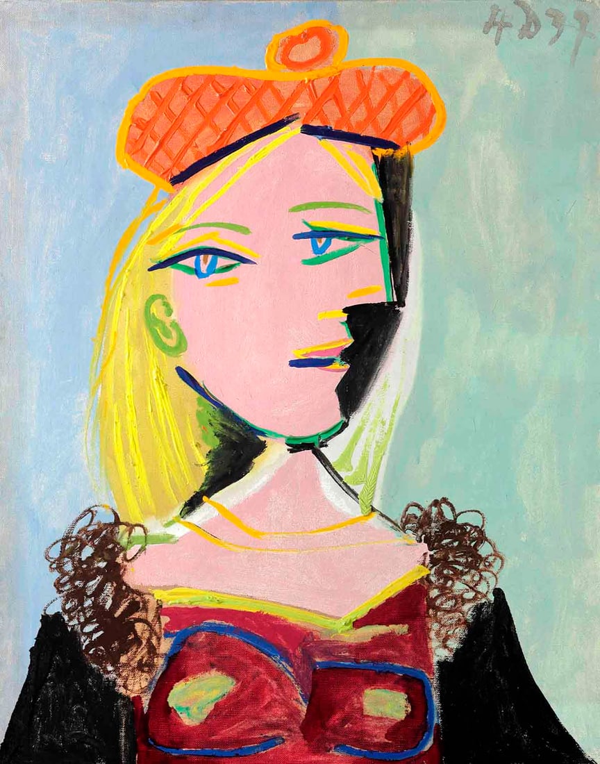 Pablo Picasso Femme au Beret Orange Giclee Numbered Edition: Artist: Pablo Picasso Title: Femme au beret orange Medium: Giclee Marks: L.E numbered Paper size: watercolour paper 19 x 13 inches Printed: 2002 by Fine Art Museum Condition: Fine - Pristine Cer