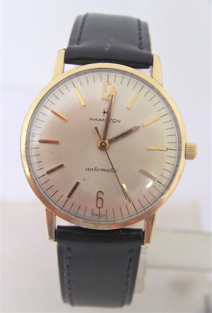 Vintage 10k GF HAMILTON Automatic Watch 1960s Cal 694A* GOOD* SERVICED: Vintage 10k GF HAMILTON Automatic Watch 1960s Cal 694A* GOOD* SERVICED Great present for yourself or someone you love as well as for vintage collectors or enthusiasts! * 10k yellow goldfilled case &