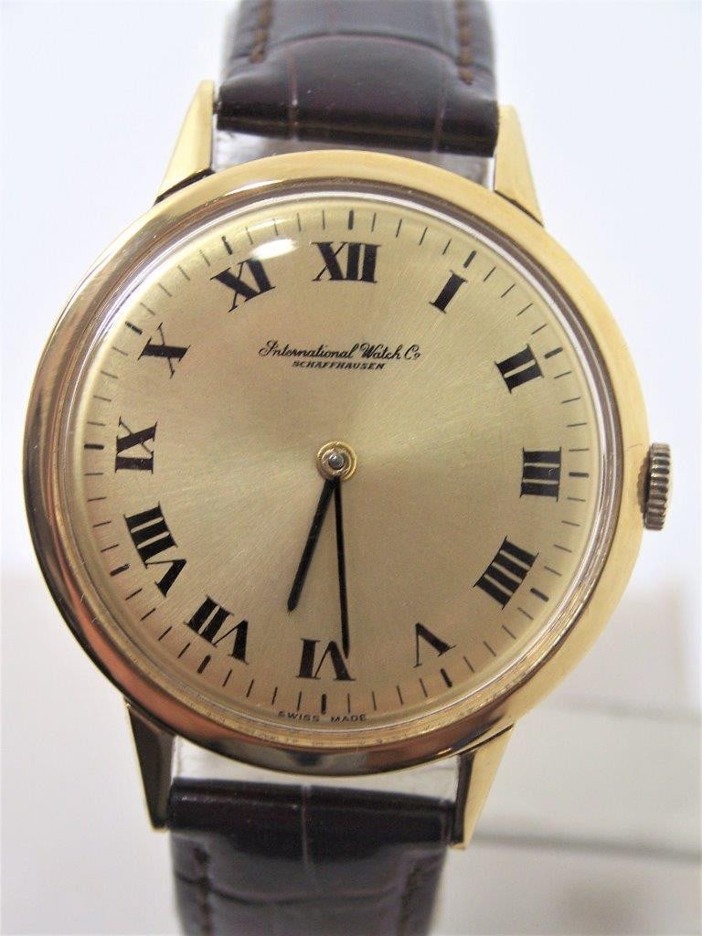 Vintage 18k Gold IWC SHAFFHAUSEN Winding Watch 1960s Cal C423 EXLNT* SERVICED (1 of 11)