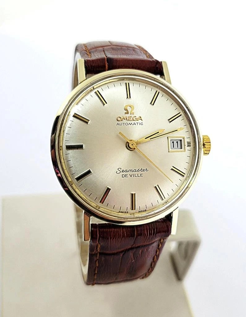 Vintage Mens 14k OMEGA SEAMASTER DeVILLE Automatic Watch Cal.563 LL6590-1 EXLNT (1 of 1)