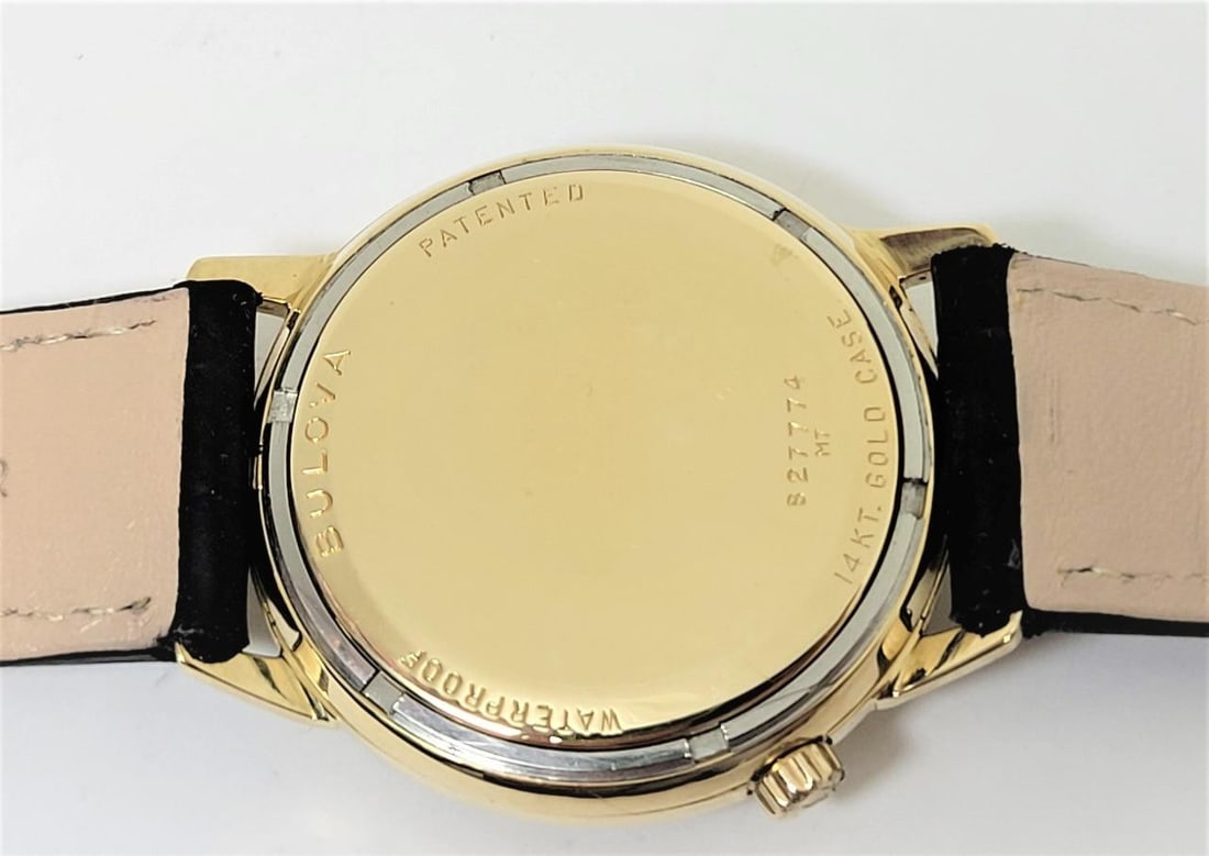 Vintage Mens Solid 14k BULOVA ACCUTRON Date Watch 1967s* EXLNT* Great Runner - 11