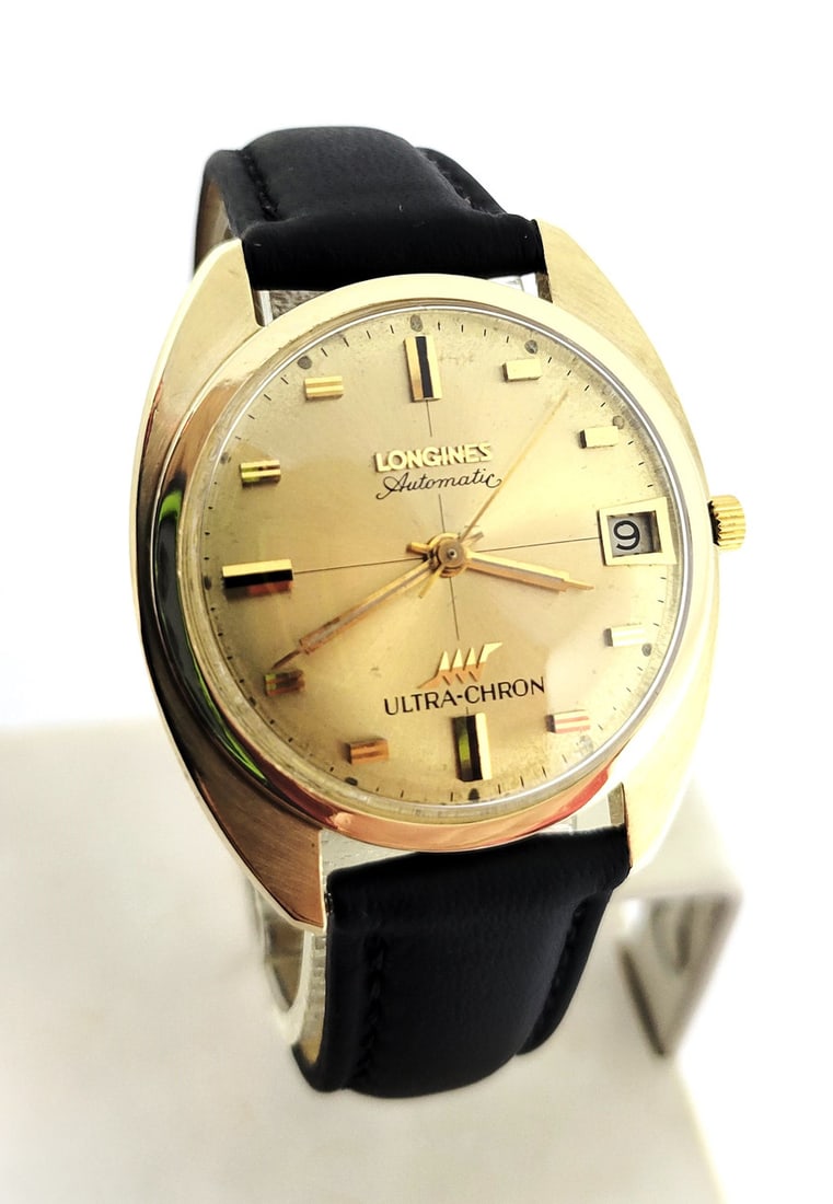 Vintage Solid 14k LONGINES ULTRA-CHRON Automatic Watch 2892 Cal.431 c.1967 EXLNT (1 of 14)