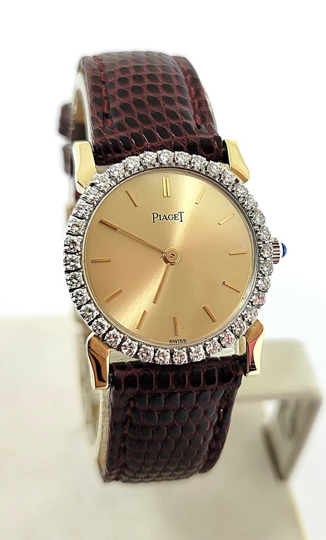 Solid 18k Two Tone PIAGET Ladies Dress Watch with Diamonds Ref 926 B68* EXLNT (1 of 11)
