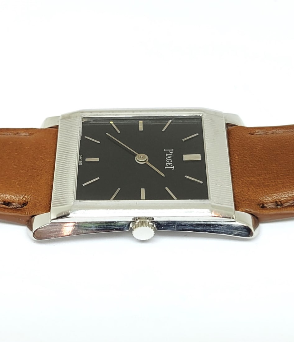 Solid 18k White PIAGET Unisex Watch Ref 906 with Original 18k Whie Gold Buckle - 6