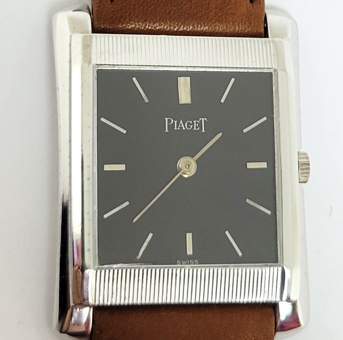 Solid 18k White PIAGET Unisex Watch Ref 906 with Original 18k Whie Gold Buckle - 8