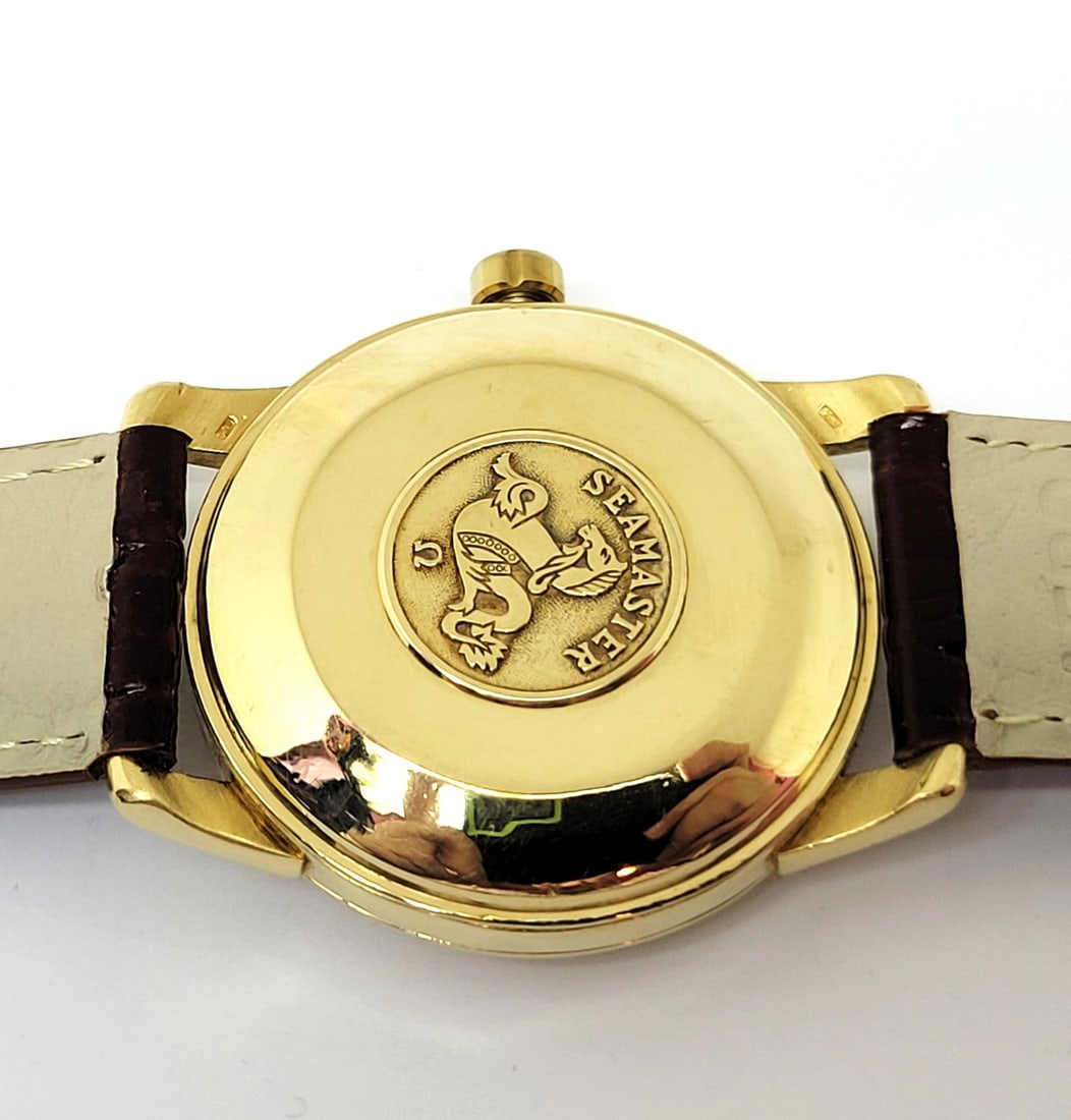 Vintage 18k OMEGA SEAMASTER CALENDAR Automatic Watch Cal 503* 2849 SC EXLNT RARE - 10