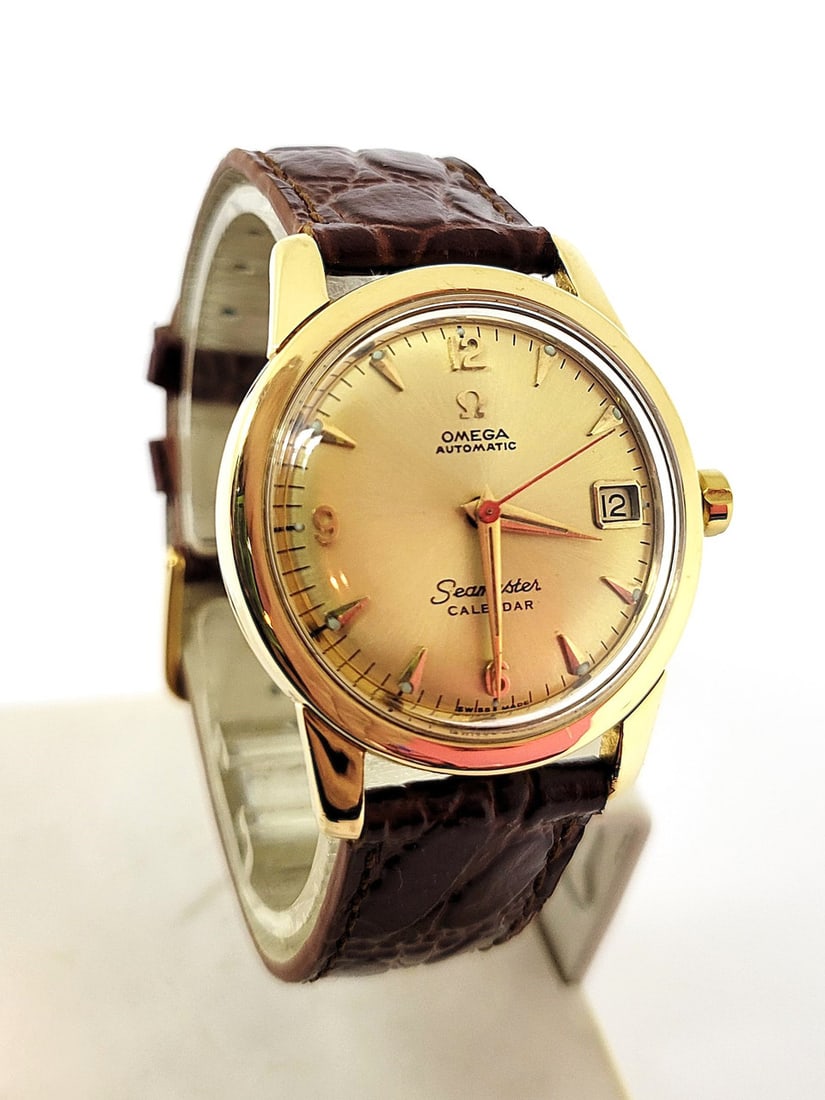 Vintage 18k OMEGA SEAMASTER CALENDAR Automatic Watch Cal 503* 2849 SC EXLNT RARE - 2