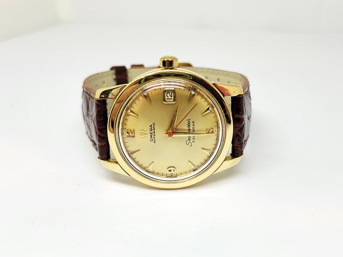 Vintage 18k OMEGA SEAMASTER CALENDAR Automatic Watch Cal 503* 2849 SC EXLNT RARE - 3