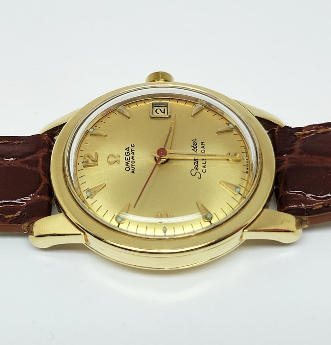 Vintage 18k OMEGA SEAMASTER CALENDAR Automatic Watch Cal 503* 2849 SC EXLNT RARE - 7
