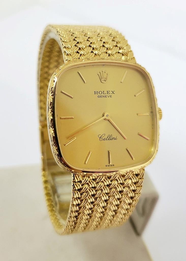 Vintage Mens 18k ROLEX CELLINI Winding Watch c.1976 Ref. 4114* EXLNT* BOX - 4