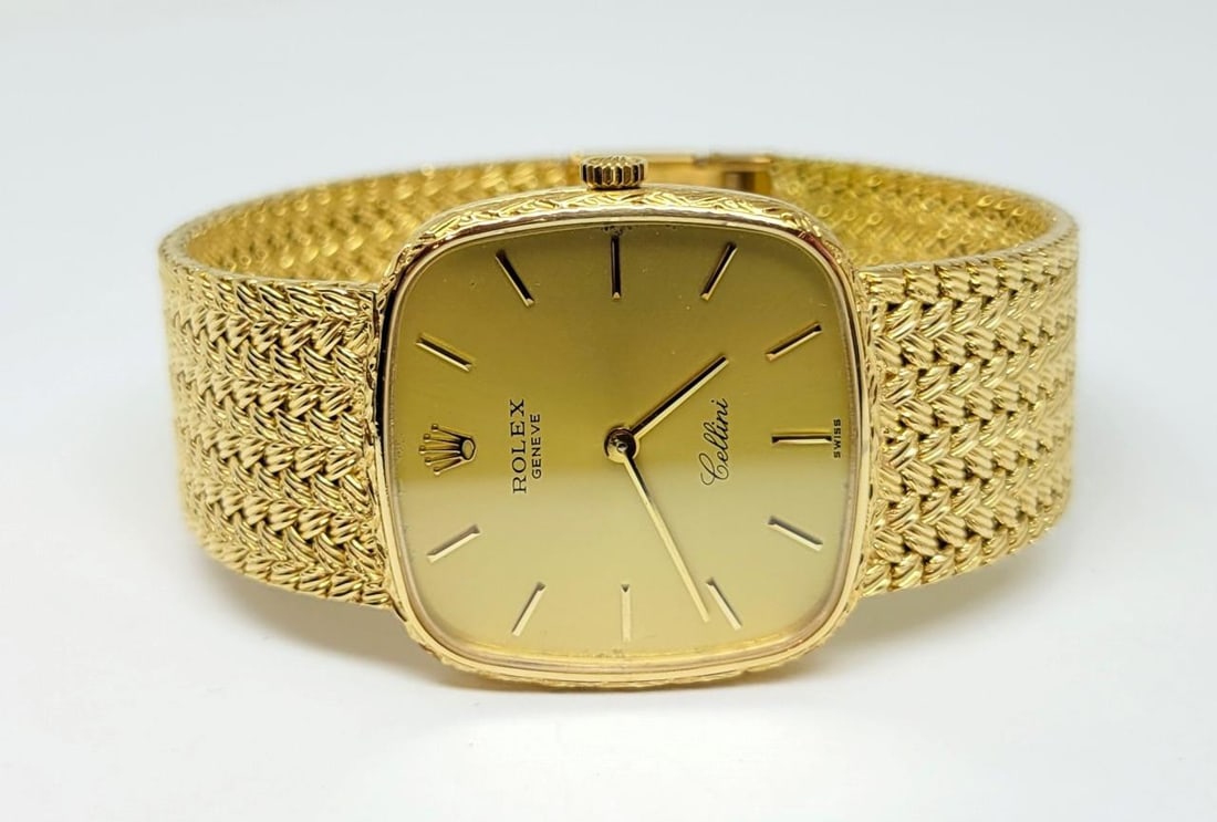 Vintage Mens 18k ROLEX CELLINI Winding Watch c.1976 Ref. 4114* EXLNT* BOX - 5