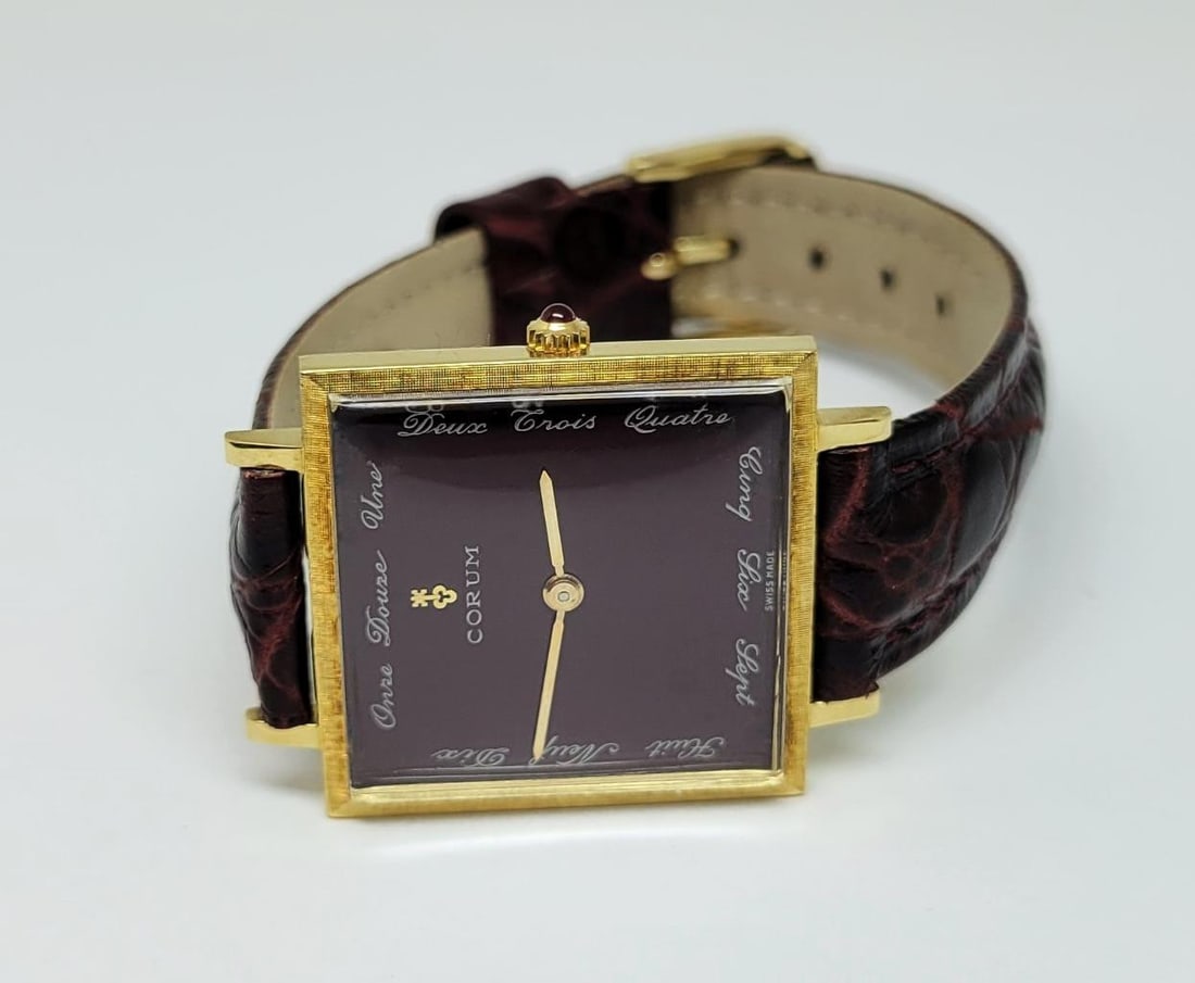 Vintage Solid 18k Yellow Gold Unisex CORUM Ref 8780 Winding Watch* EXLNT - 2