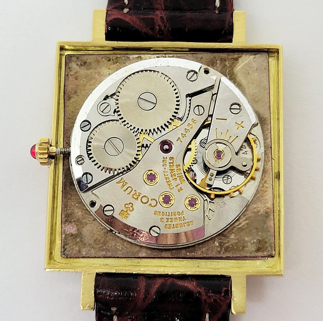 Vintage Solid 18k Yellow Gold Unisex CORUM Ref 8780 Winding Watch* EXLNT - 8