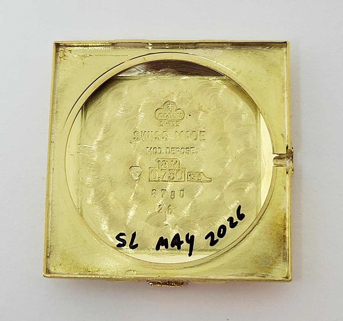 Vintage Solid 18k Yellow Gold Unisex CORUM Ref 8780 Winding Watch* EXLNT - 9