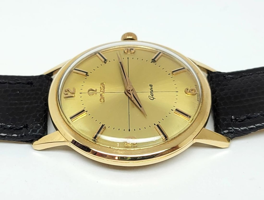 Vintage Solid 18K RG OMEGA GENEVE Winding Watch c.1962 Cal 600 EXLNT* SERVICED - 10