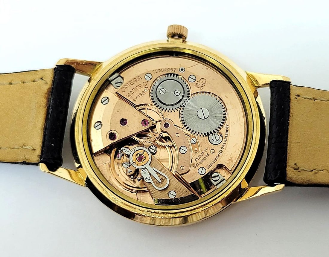 Vintage Solid 18K RG OMEGA GENEVE Winding Watch c.1962 Cal 600 EXLNT* SERVICED - 11