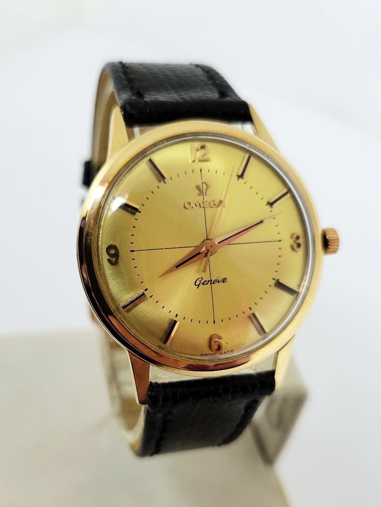 Vintage Solid 18K RG OMEGA GENEVE Winding Watch c.1962 Cal 600 EXLNT* SERVICED - 2