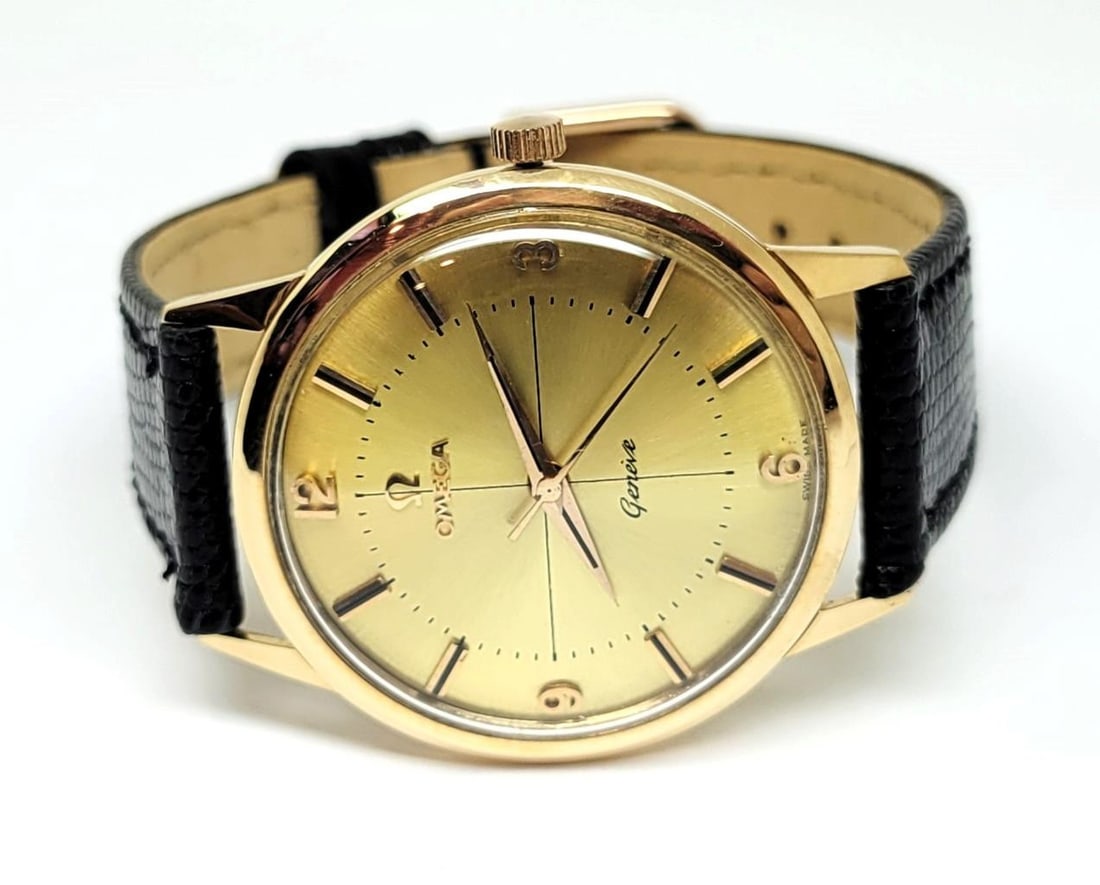 Vintage Solid 18K RG OMEGA GENEVE Winding Watch c.1962 Cal 600 EXLNT* SERVICED - 5