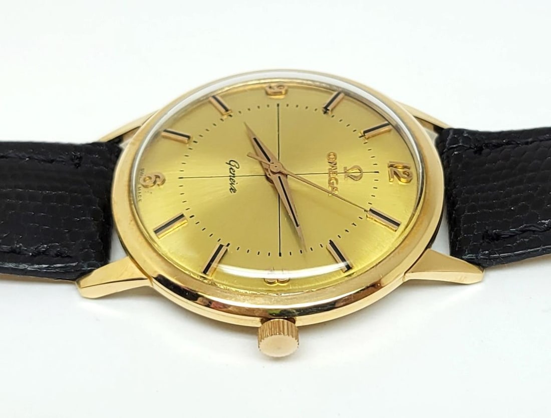 Vintage Solid 18K RG OMEGA GENEVE Winding Watch c.1962 Cal 600 EXLNT* SERVICED - 7