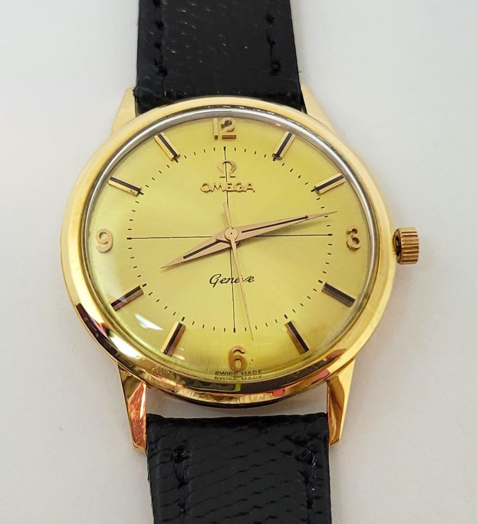 Vintage Solid 18K RG OMEGA GENEVE Winding Watch c.1962 Cal 600 EXLNT* SERVICED - 8